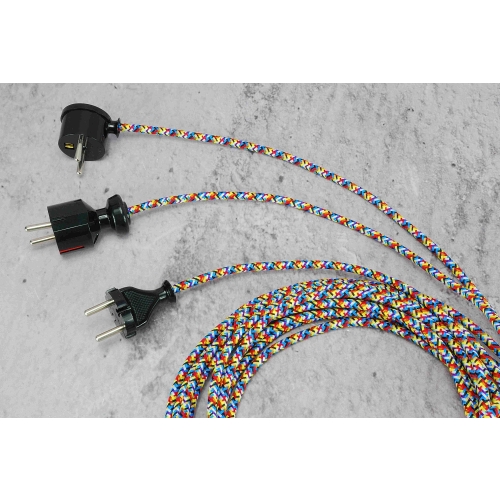kolorowy kabel w oplocie